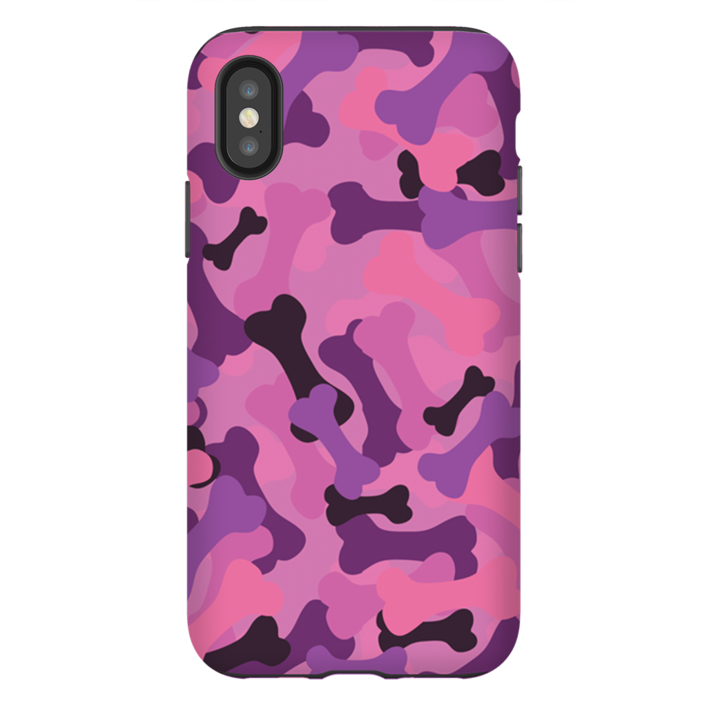 Bone Camo Pink Phone Cases