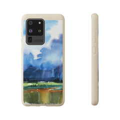 Biodegradable Phone Case with 'Tranquil Mountain View 4' Landscape Original Artwork by Barbara Cleary