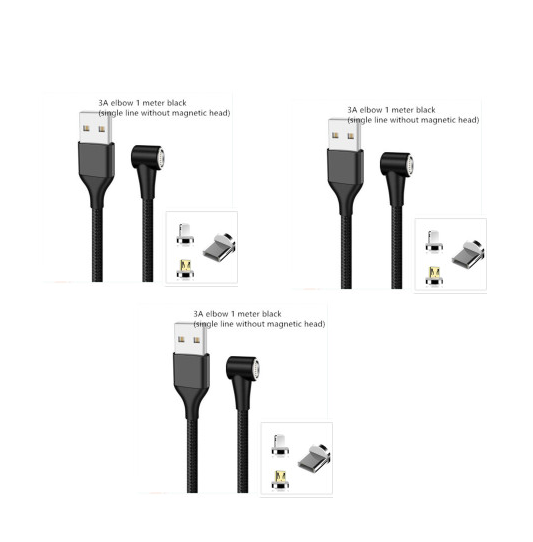 Compatible with Apple , Magnetic USB Cable Fast Charging Micro USB Type C Data Wire Cord Magnet Charger Mobile Phone Cable