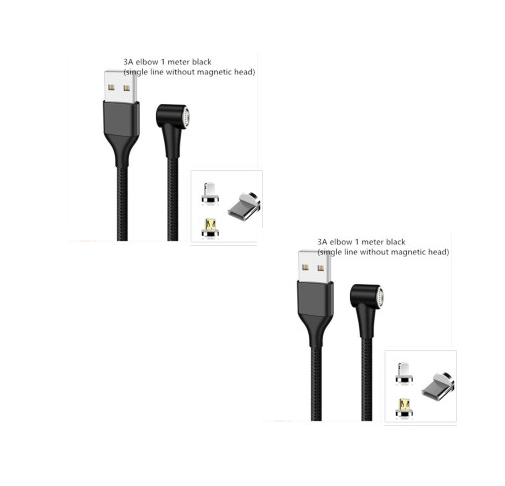 Compatible with Apple , Magnetic USB Cable Fast Charging Micro USB Type C Data Wire Cord Magnet Charger Mobile Phone Cable