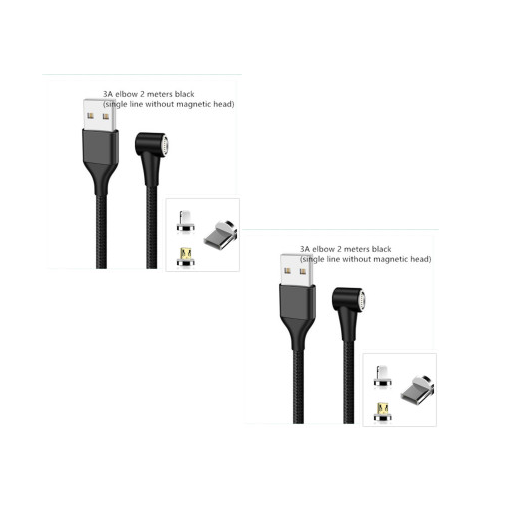 Compatible with Apple , Magnetic USB Cable Fast Charging Micro USB Type C Data Wire Cord Magnet Charger Mobile Phone Cable