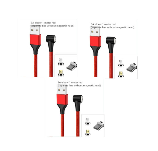 Compatible with Apple , Magnetic USB Cable Fast Charging Micro USB Type C Data Wire Cord Magnet Charger Mobile Phone Cable