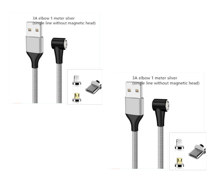 Compatible with Apple , Magnetic USB Cable Fast Charging Micro USB Type C Data Wire Cord Magnet Charger Mobile Phone Cable