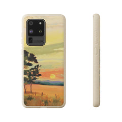 Biodegradable Phone Case with 'Sunrise' Landscape Original Artwork by Barbara Cleary