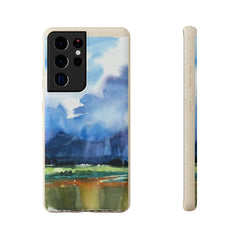 Biodegradable Phone Case with 'Tranquil Mountain View 4' Landscape Original Artwork by Barbara Cleary