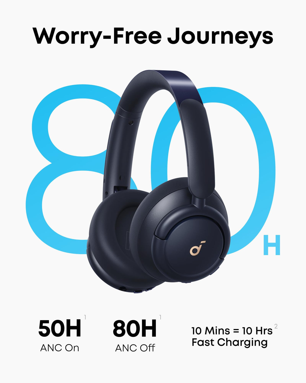 Soundcore by Anker Q30 Hybrid Active Noise Cancelling Headphones, Black