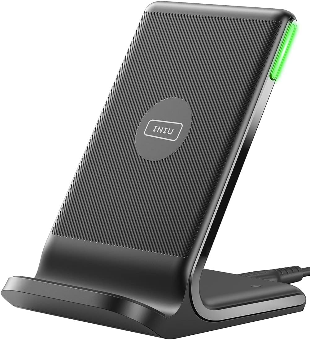 INIU Wireless Charger, 15W Fast Wireless Charging Phone Station with LED