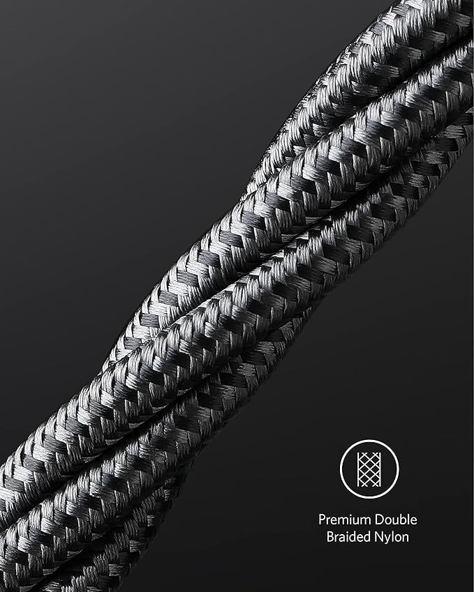 Anker USB C to USB C Cable, 60W Fast Charging Cable (2-Pack, 6 ft, Black)