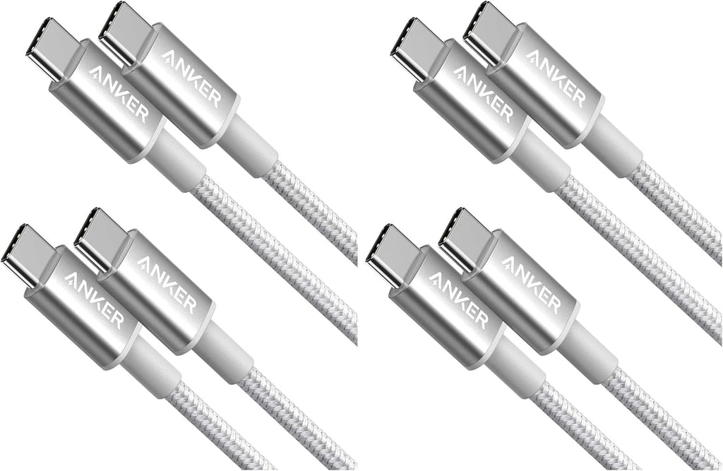 Anker USB C to USB C Cable, 60W Fast Charging Cable (2-Pack, 6 ft, Black)
