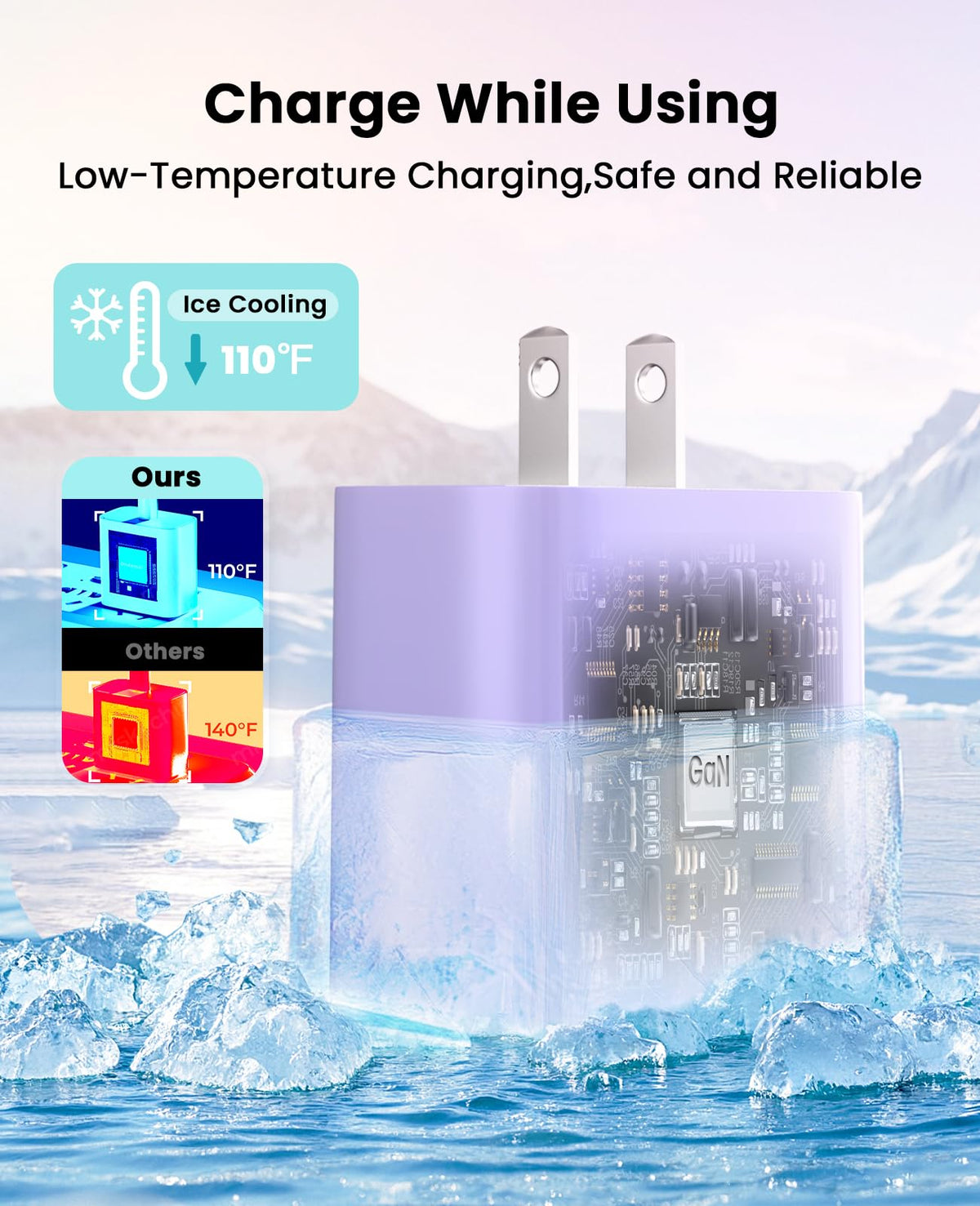 iPhone Charger Fast Charging, USB C Charger Block, 6FT/10FT Lightning Cable