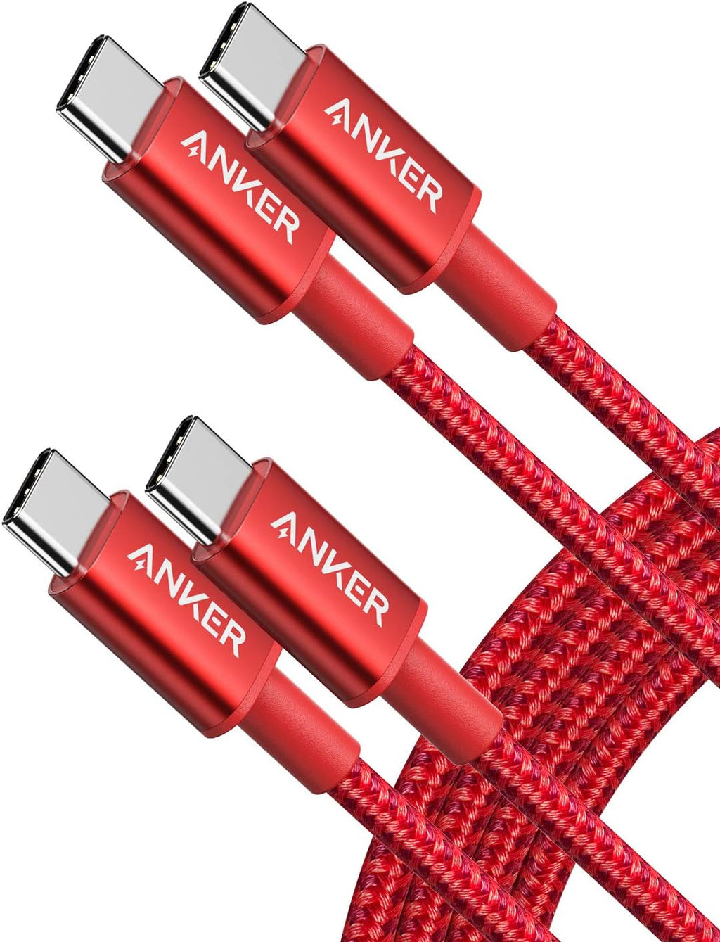 Anker USB C to USB C Cable, 60W Fast Charging Cable (2-Pack, 6 ft, Black)