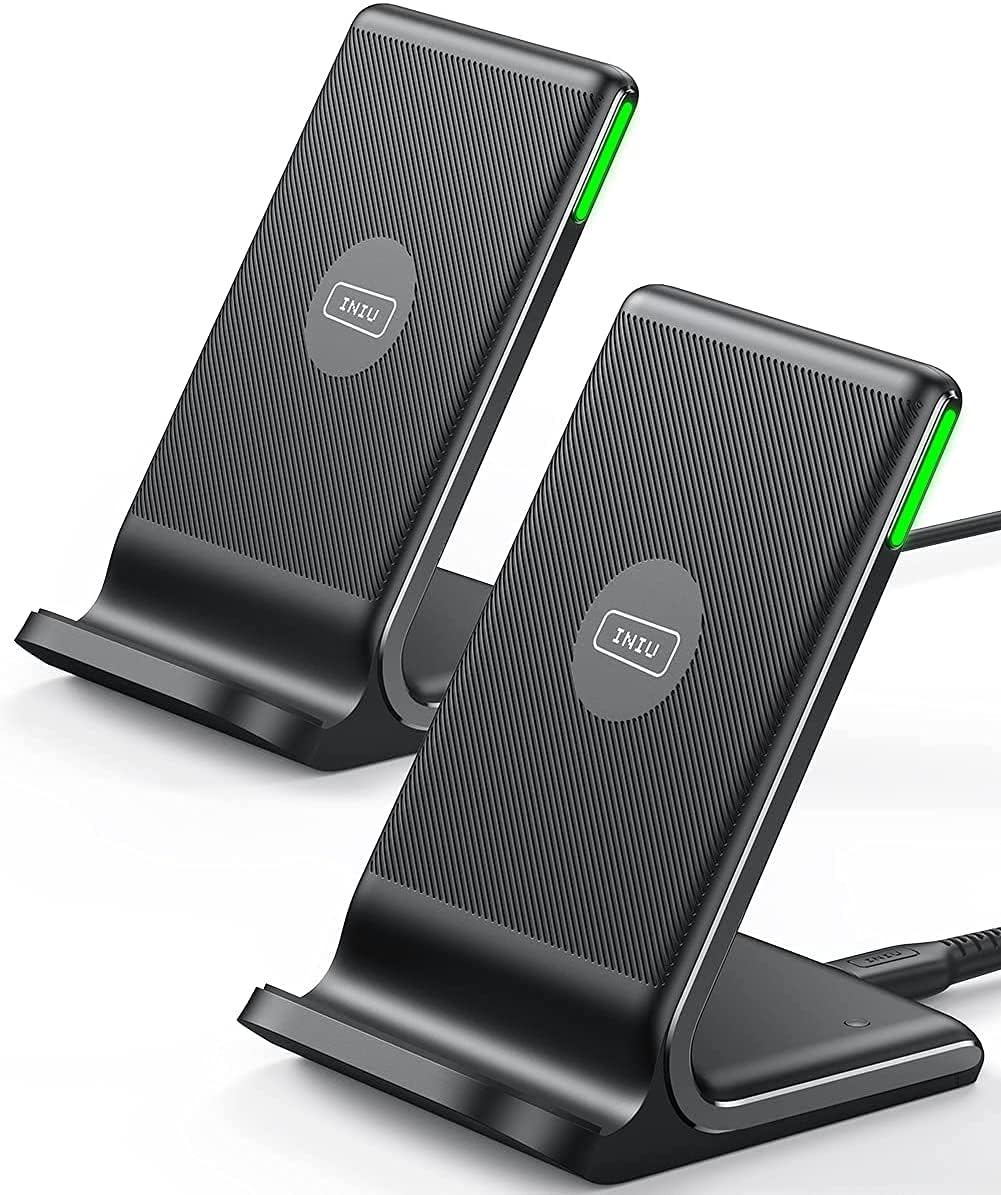 INIU Wireless Charger, 15W Fast Wireless Charging Phone Station with LED