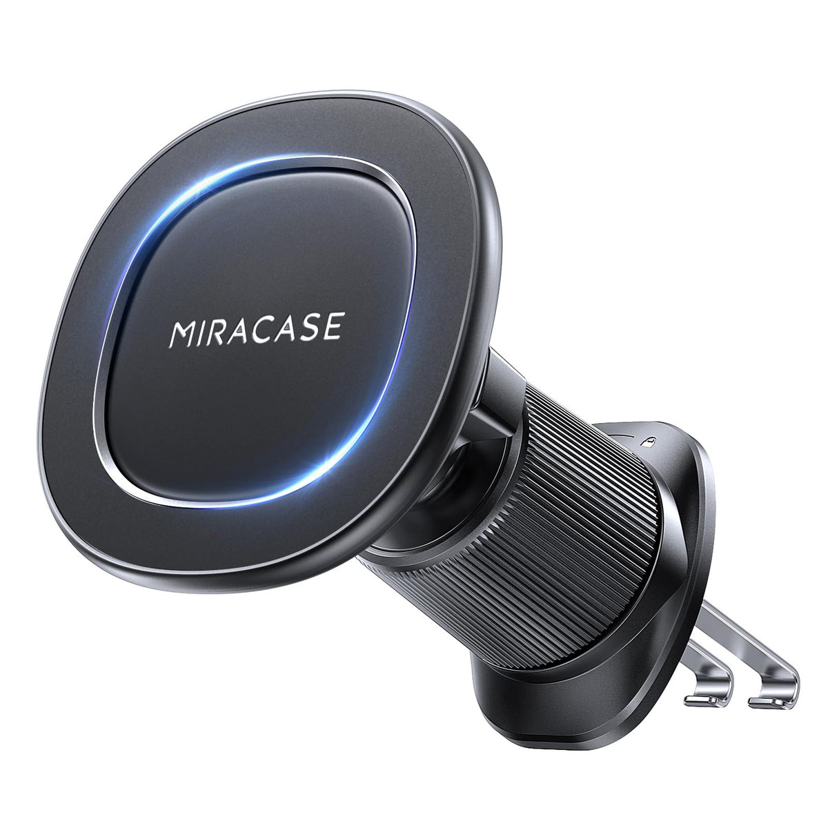 Miracase Phone Holders for Your Car with Metal Hook Clip, Air Vent Cell Phone Stand Car Mount, Universal Automobile Cradle for Garmin GPS Fit iPhone Android and All Smartphones, Dark Black
