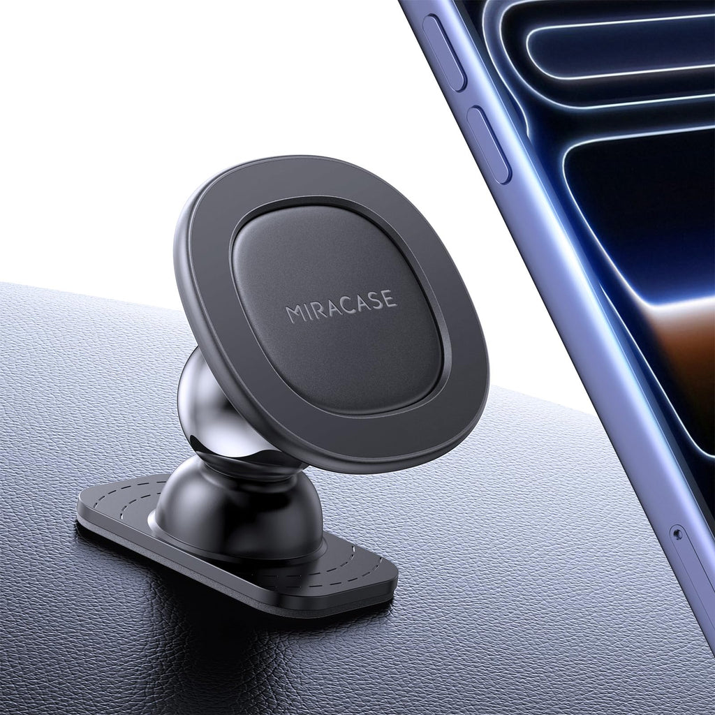 Miracase Phone Holders for Your Car with Metal Hook Clip, Air Vent Cell Phone Stand Car Mount, Universal Automobile Cradle for Garmin GPS Fit iPhone Android and All Smartphones, Dark Black