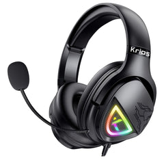 Gaming Headset with LED Light & Stereo Bass Mic