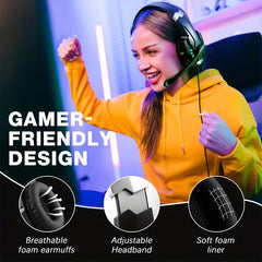 PS5 Wired Gaming Headset with 40mm Surround Sound