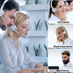 Wireless Headset with Mic and Charging Dock-2