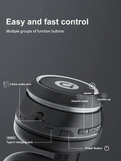 Wireless Over-Ear Headphones with Mic