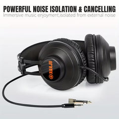 Wired Studio Monitor Headphones for Recording