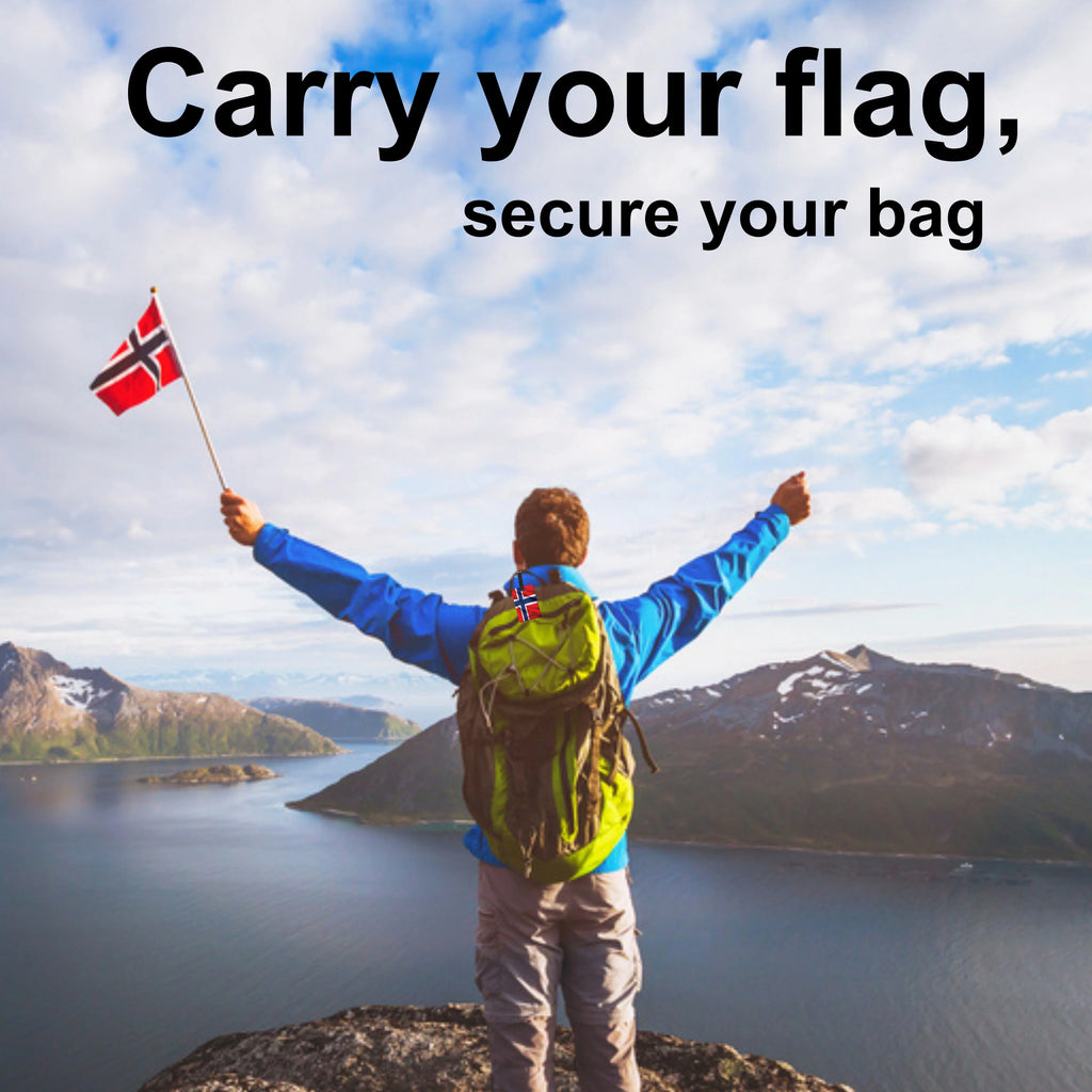 Smart Bag Security Tag - Norway Flag [Pack 2]