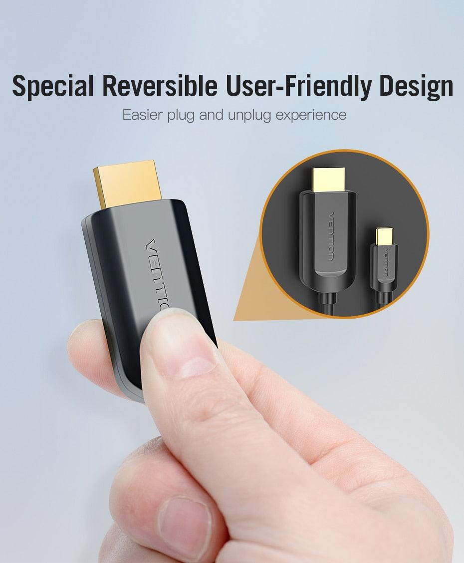 USB-C to HDMI Cable 4K – Gold Plated, for Laptop & Phone