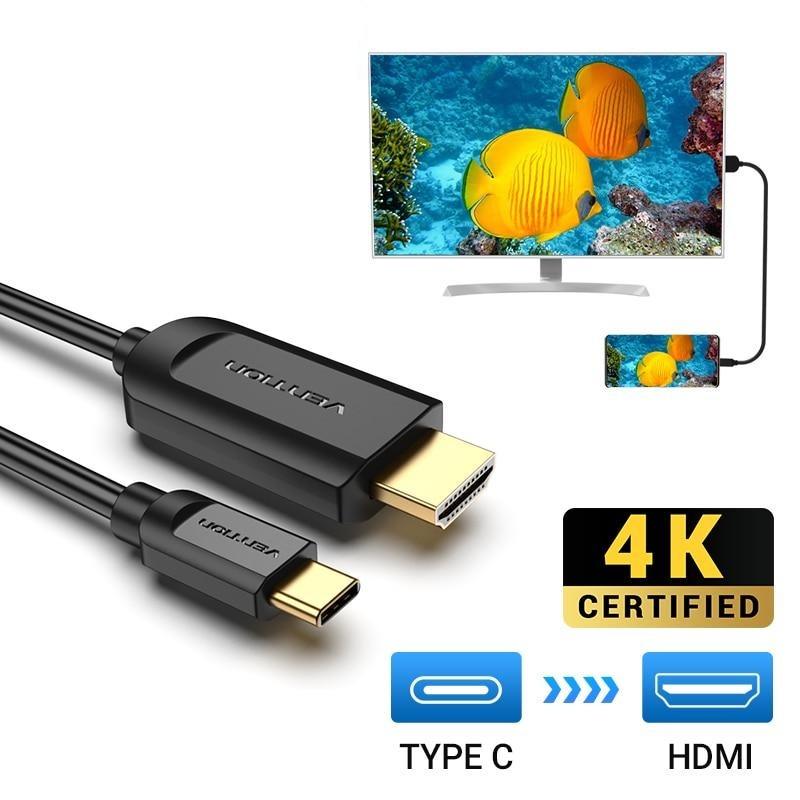 USB-C to HDMI Cable 4K – Gold Plated, for Laptop & Phone